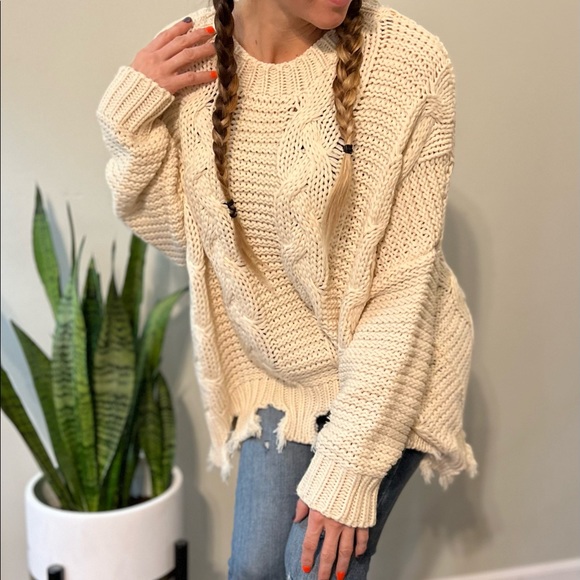 NEVER WORN Hyfve comfy oversized tan sweater - Picture 5 of 6